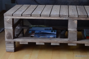 Create a table for your living-room with pallets